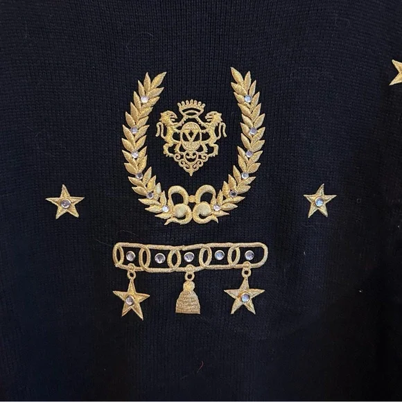 Vintage Aftershock Military Inspired Black Cotton Sweater Size M - Picture 7 of 7